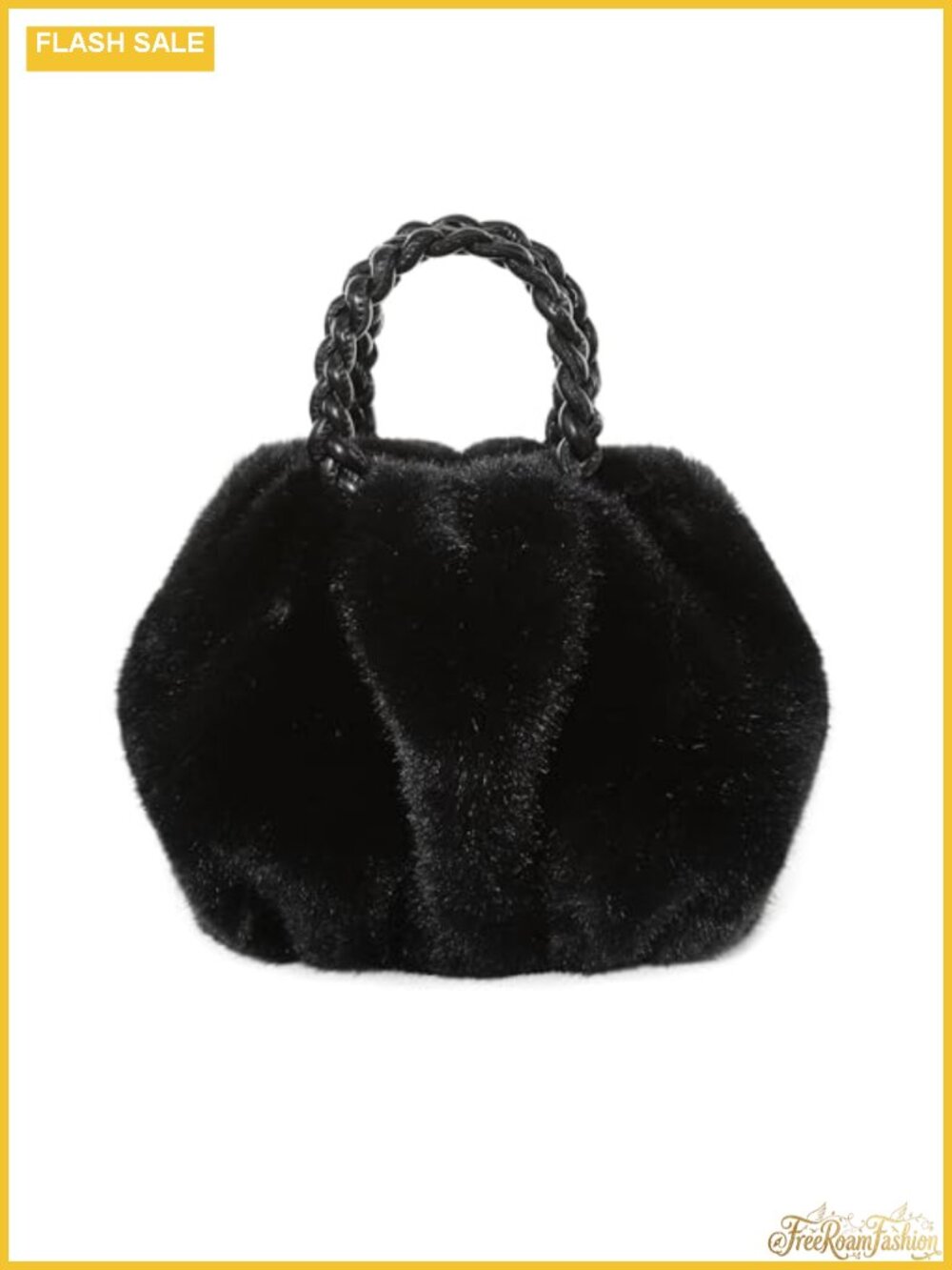 Furry Tote Bag for Women Faux Fur Shoulder Bag Plush Fuzzy Handbag Big Capacity
